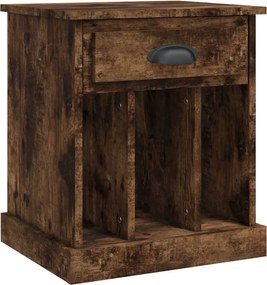 vidaXL Noptieră, stejar fumuriu, 43x36x50 cm