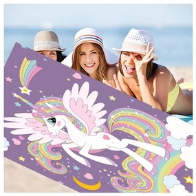 Prosop de plajă cu model unicorn, 100 x 180 cm