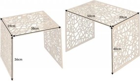 Set de 2 masute de cafea Abstract auriu