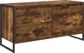 vidaXL Cabinet TV Stejar fumuriu 100 x 36 x 49.5 cm Lemn compozit