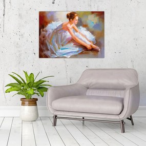 Tablou pe sticlă - Balerina (70x50 cm)