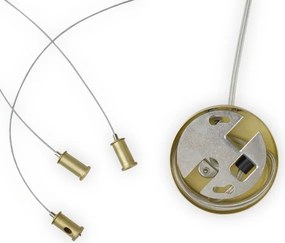 Ideal Lux - Lustru LED suspendat pe cablu PERLAGE 25xG9/3W/230V 110 cm auriu/alb