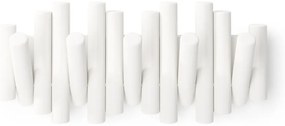 Cuier de perete alb din lemn de pin Picket – Umbra