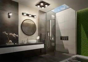 Osram - Aplica de perete LED pentru baie ORBIS FLAME, 3xLED, 5,5 W, 230 V, IP44, negru