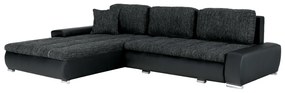Coltar extensibil TONIKS negru, 300/215/73 cm