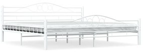 285306 vidaXL Cadru de pat, alb, 200 x 200 cm, metal