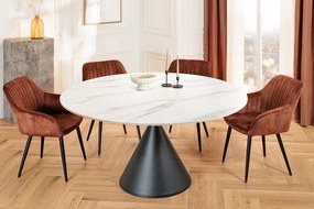 Masa rotunda SIGNATURE 135cm ceramica alba