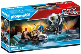 BARCA POLITIEI SI HOT CU BARCA RAPIDA - PLAYMOBIL (70782)
