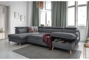 Colțar gri închis extensibil (cu colț pe partea stângă ) Sweet Harmony – Miuform