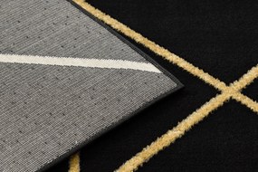 Exclusiv EMERALD covor 1012 glamour, stilat, geometric negru / aur - SECUNDAR-COTATI PRODUSUL