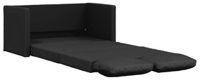 353973 vidaXL Canapea extensibilă 2 în 1, negru, 112x174x55cm piele ecologică