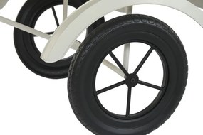 Stand decorativ din metal , cu 1 raft din lemn , "Retro Tricycle"