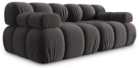 Canapea gri închis cu tapițerie din catifea 188 cm Bellis – Micadoni Home