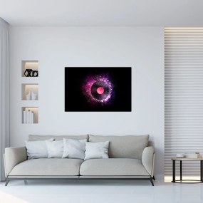 Tablou - Disc de vinil roz-violet (90x60 cm)