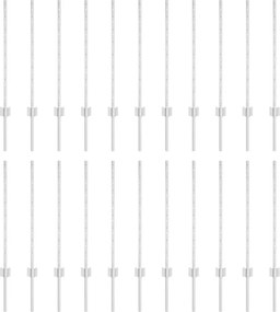 vidaXL Stâlp de gard. 22 pcs Argintiu 120 cm Oțel