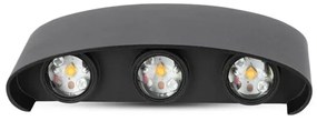 Aplică LED de exterior 6xLED/6W/230V IP54 3000K neagră