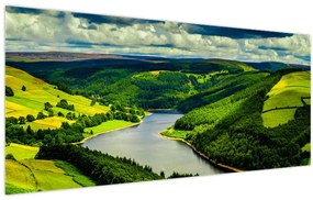 Tablou - Peisaj verde (120x50 cm)