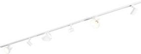Sistem de șină monofazat cu 6 spoturi albe reglabile - Magnax Jeana