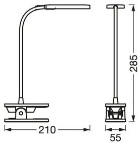 Osram - Lampă de birou LED tactilă reglabilă PANAN LED/5,2W/5V 1200 mAh