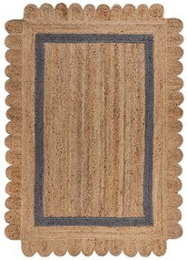 Covor gri/în culoare naturală țesut manual din iută 160x230 cm Grace Grey – Flair Rugs