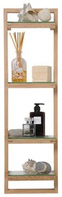 Etajeră de perete din lemn de stejar Wireworks Zone, înălțime 81 cm