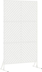 vidaXL Ecran de intimitate Alb 100 x 50 x 180 cm Oțel