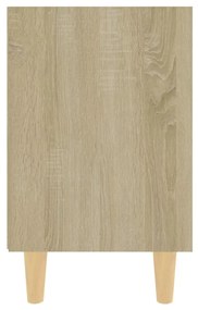 Noptiera cu picioare lemn masiv alb stejar Sonoma, 40x30x50 cm 1, sonoma oak and white