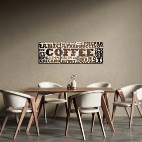 Tablou - Cafea (cu ceas) (90x30 cm)