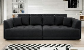 Canapea moderna pentru living TIGA, stofa catifelata maro inchis - Whi