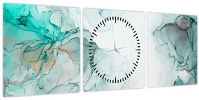 Tablou - Abstract din cerneală 2 (cu ceas) (90x30 cm)