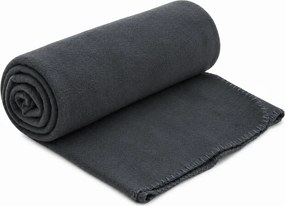 Patura fleece FLEORA, gri inchis Dimensiune: 200 x 220 cm