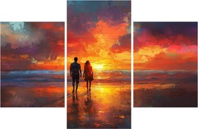 Tablou - Plimbare pe plajă (90x60 cm)