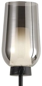Lampa de podea design modern Nora negru/ marmura neagra