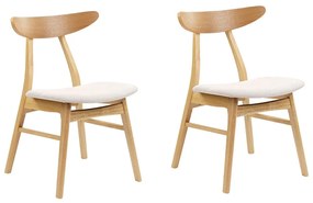 Set 2 buc scaune sufragerie Lynza (lemn deschis + bej deschis). 1081104