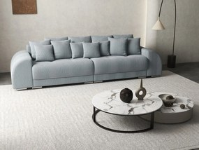 Canapea extensibilă dumonde cu 2 lăzi de depozitare si sezut confortabil din spuma high-density, Verona Zoom Grey 310x100 cm