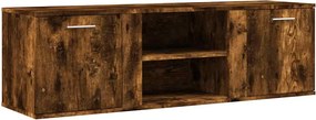 vidaXL Comodă TV, stejar fumuriu, 120x34x37 cm, lemn compozit
