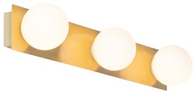 Aplică modernă aurie 48 cm IP44 cu 3 lumini - Cederic