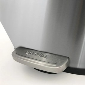 Coș de gunoi argintiu mat cu pedală din oțel 5 l Akira – Spirella