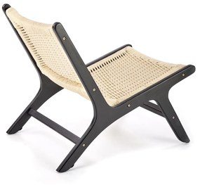 Fotoliu Foden natur/negru - H74 cm