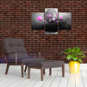Tabloul cu bile roz (90x60 cm)