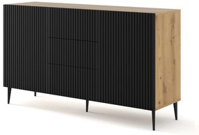 Comodă Rawy 2d3s 2 (stejar artisan + Negru). 1061125