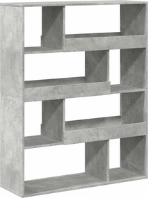 vidaXL Bibliotecă, gri beton, 100x33x125,5 cm, lemn prelucrat