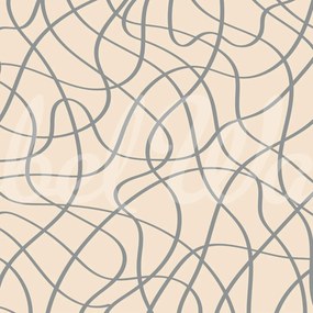 Fototapet, Doodle Lines, Beige, Rebel Walls