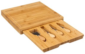 Set servire branzeturi Andrieu, bambus, 30 x 30 cm
