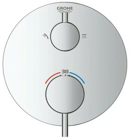Baterie dus incastrata Grohe Atrio termostatata crom