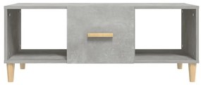 Masuta de cafea, gri beton, 102x50x40 cm, lemn prelucrat 1, Gri beton