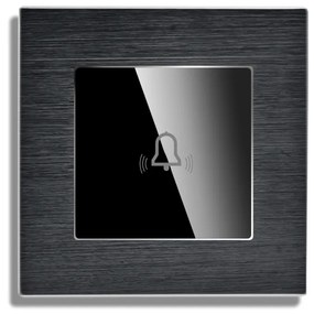 Buton Sonerie cu Touch, cu Revenire, din Sticla si Rama de Aluminiu LUXION
