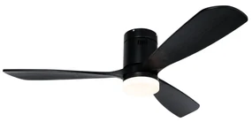 Ventilator de tavan negru 132cm incl. LED Dimmable cu telecomandă - Sofia