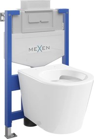 Mexen Rico set WC încastrat cadru Fenix XS-U cu vas WC, alb lucios - 6853372XX00