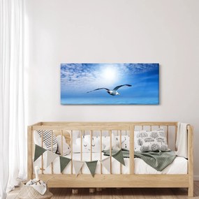 Tablou - Pescărușul peste mare (120x50 cm)